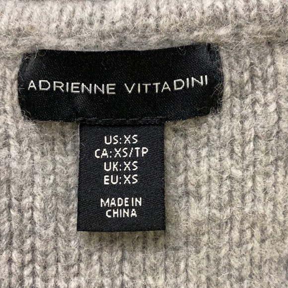 Adrienne Vittadini Wool Basket Weave Accents Sweater - Picture 4 of 4